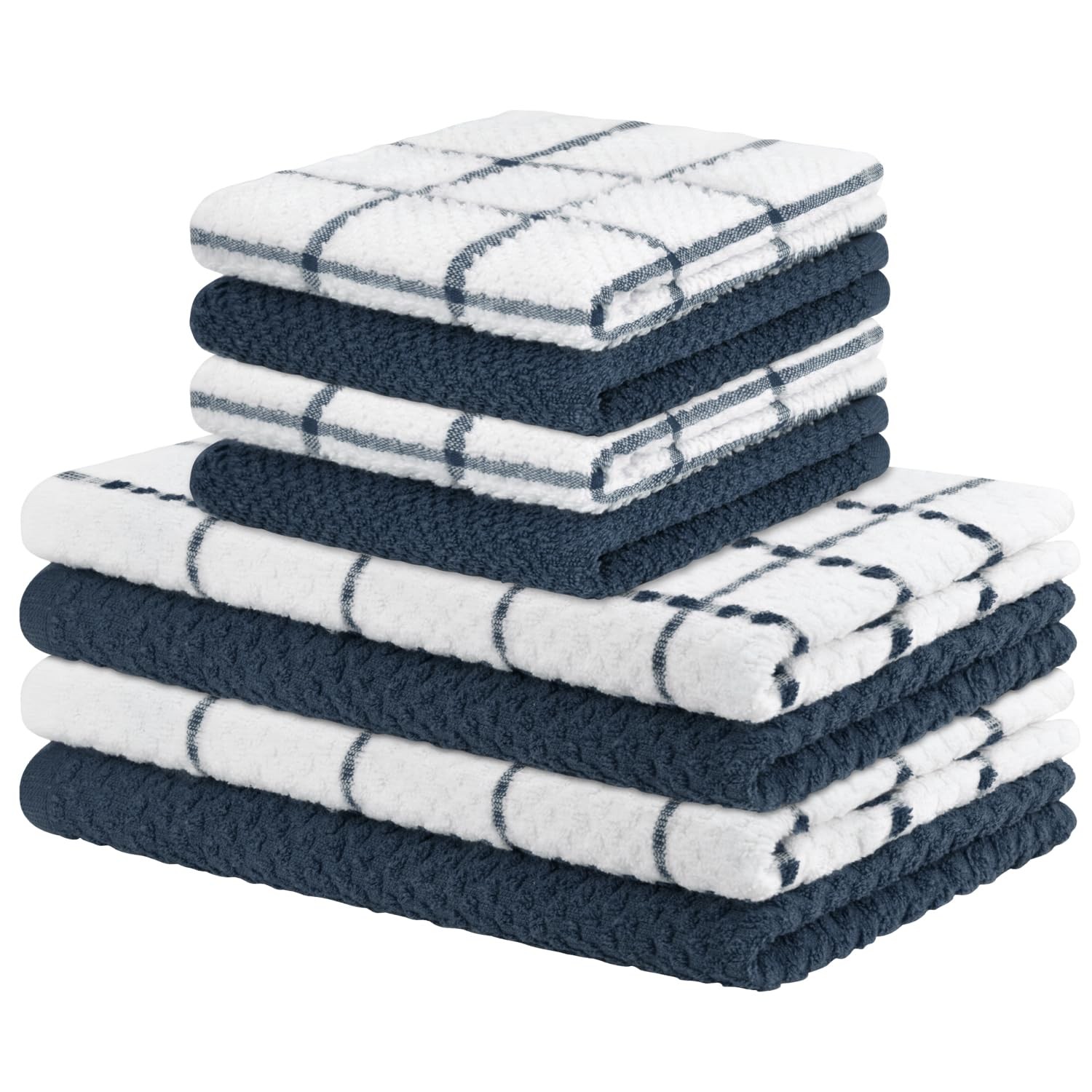 S And Dishcloths Set Of 8, 100% Cotton Dish Towels For Washi