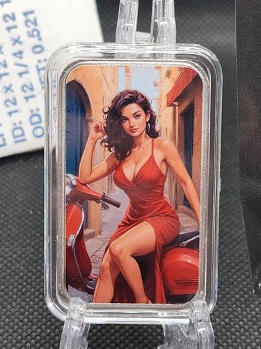 Bullion Baddies Series 5 World Passport Bella Amore Color 1 oz Silver Bar.