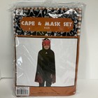 Child’s black cape with flames and Cloth mask set devil, Halloween costume