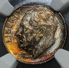 New Listing1964 P NGC MS66 FT Silver Roosevelt Dime End Roll Toned