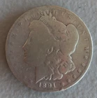 Morgan Silver Dollar Coin 1891 Mintmark: CC