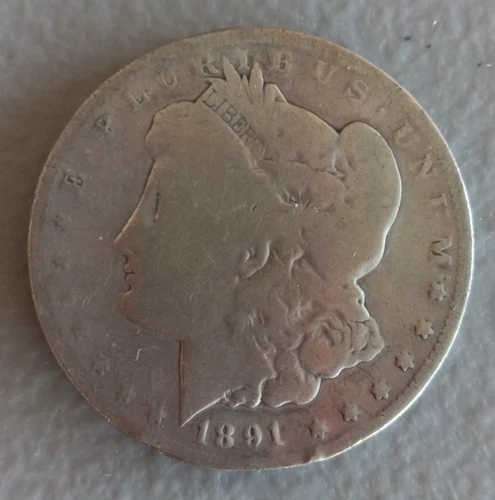 Morgan Silver Dollar Coin 1891 Mintmark: CC