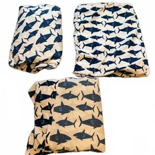 Pillowfort Shark Print Bedding Set Blue White - Full Size