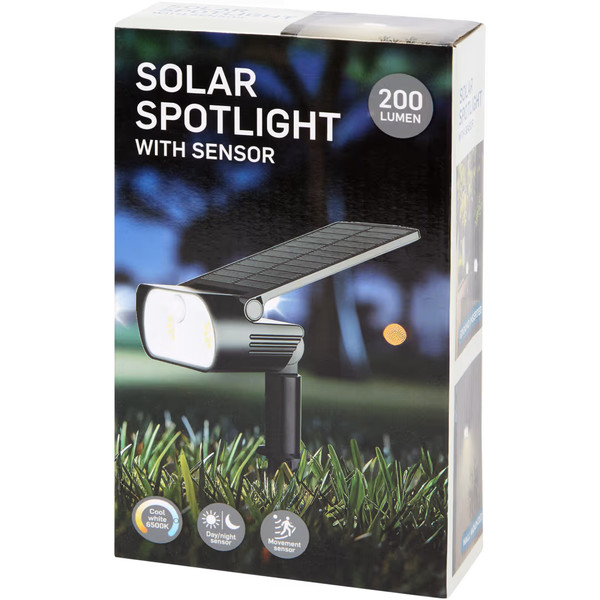 Lámpara solar de jardín con sensor de movimiento