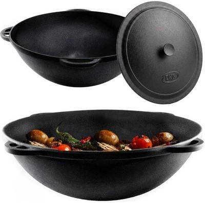 22 L Kazan Uzbeki Tatar Dish Plov Pot Mangal Cookware Cast Iron Pan Cooking Oven