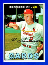 1967 TOPPS #512 RED SCHOENDIENST ST. LOUIS CARDINALS CARD -- NR MINT