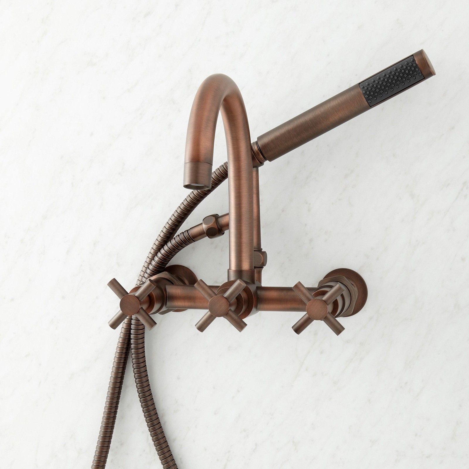 Sebastian HARDWARE HL-621T-ORB-U Gooseneck Tub Faucet with Hand ShowerCross 18890₽