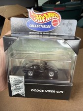 New Sealed 1998 Hot Wheels Collectibles 1996 Dodge Viper Gts Black
