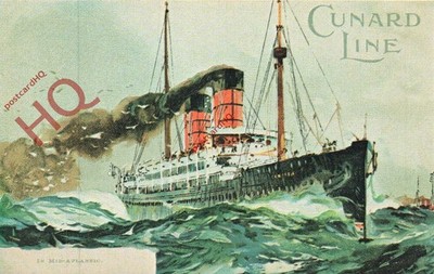 Ansichtskarte-:CUNARD LINE, DIE KAMPANIEN (REPRO)