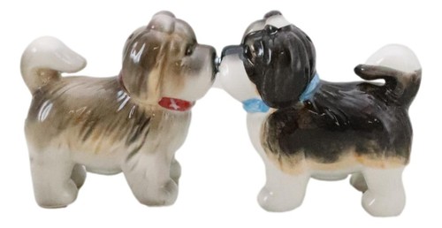 Animated Puppy Dog Shih Tzu Kitchen Salt And Pepper Shakers Ceramic Figurine Set - 第 4/10 張圖片