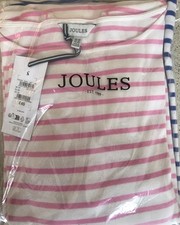 Joules Harbour pack of two pink / cream & blue / white striped tops UK 20 New 
