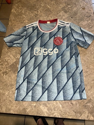 #ad ​Ajax Amsterdam Men’s Large Soccer Replica Jersey Adidas Ziggo Blue Kit $35.00