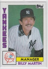 1984-2026 Topps Panini BILLY MARTIN New York Yankees CHOOSE YOUR CARD
