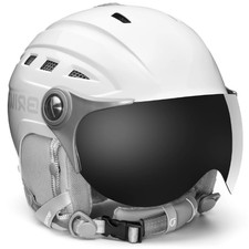 Casco Da Sci Snowboard Unisex con Visiera Briko Zante Visor 21116WW 918 Bianco