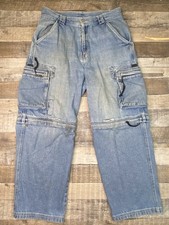 Vintage 90s Y2K Baggy Jeans Utility Men Actual 33x28 JNCO Grunge Skate Wide Leg