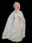 Vintage Barbie Silver Metallic Gown Hooded Cape Bridal Fantasy Dress Doll