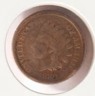 US Rare Old 1880 Indian Head Penny Coin Native American Collection Shield Cent