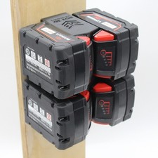 Battery Wall Mount Holder Compatible w Milwaukee M18 2 4 6 Slot Rack