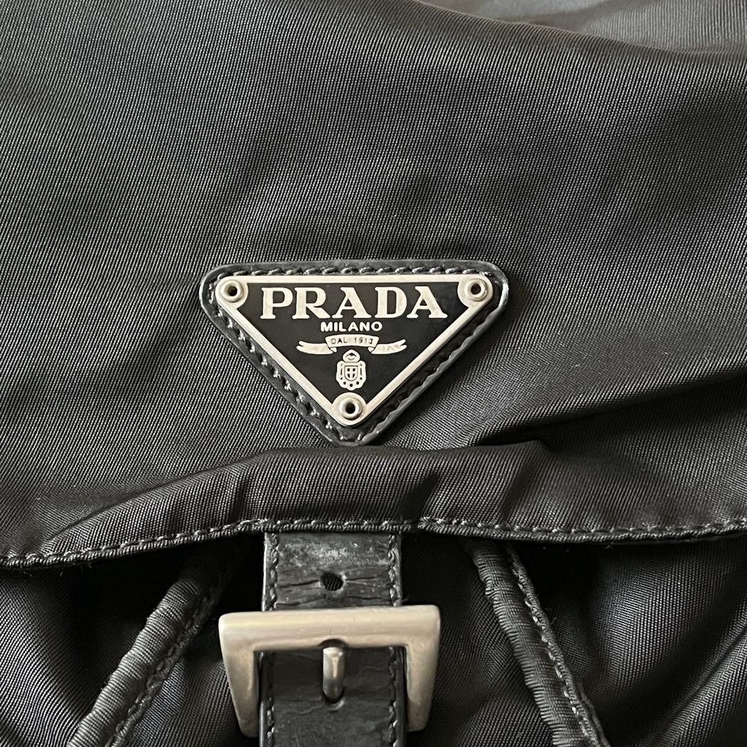 PRADA nylon backpack with triangular logo plate i… - image 7