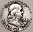 1957-D FRANKLIN HALF DOLLAR - Very Fine - #4880EB