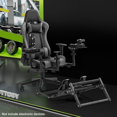 Hottoby Flight Simulator Cockpit mit grauem Sitz und Pedalständer Passt A10C