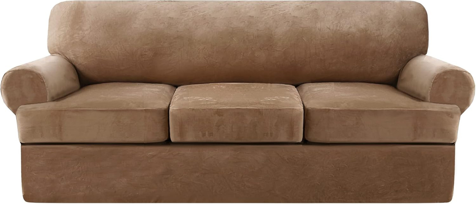 NA Velvet T Cushion Sofa Slipcover 4 Pieces Sofa Covers for 