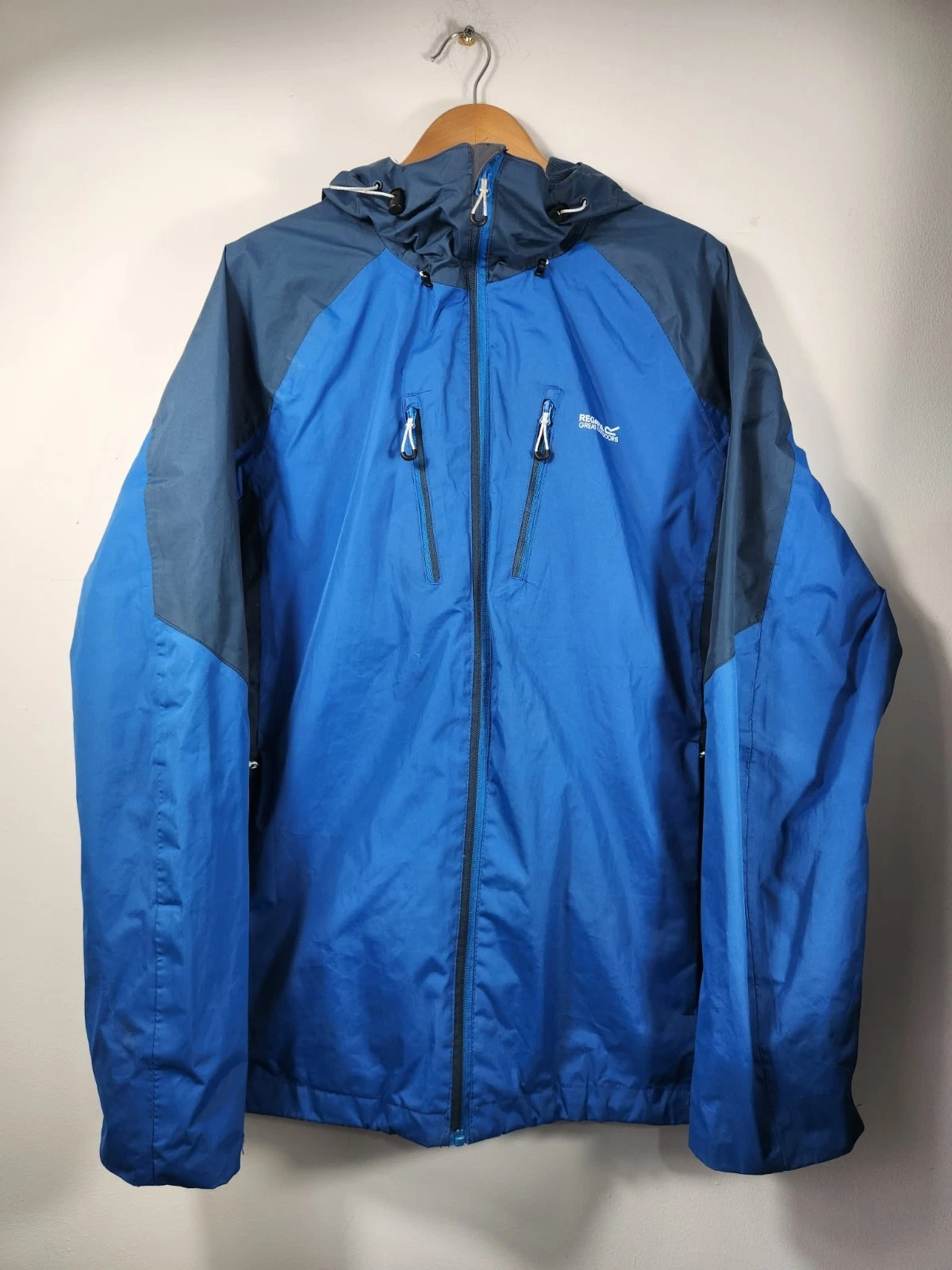 Mens Trespass Hyrafort Waterproof Size Large Blue Outdoors Jacket 0573 P1