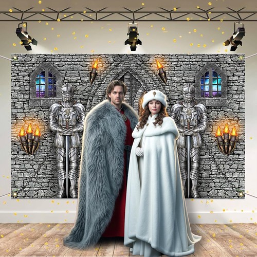 Medieval Knight Castle Backdrop – 6Ft ×4Ft Vinyl Banner for Renaissance, Birt... - Picture 6 of 6