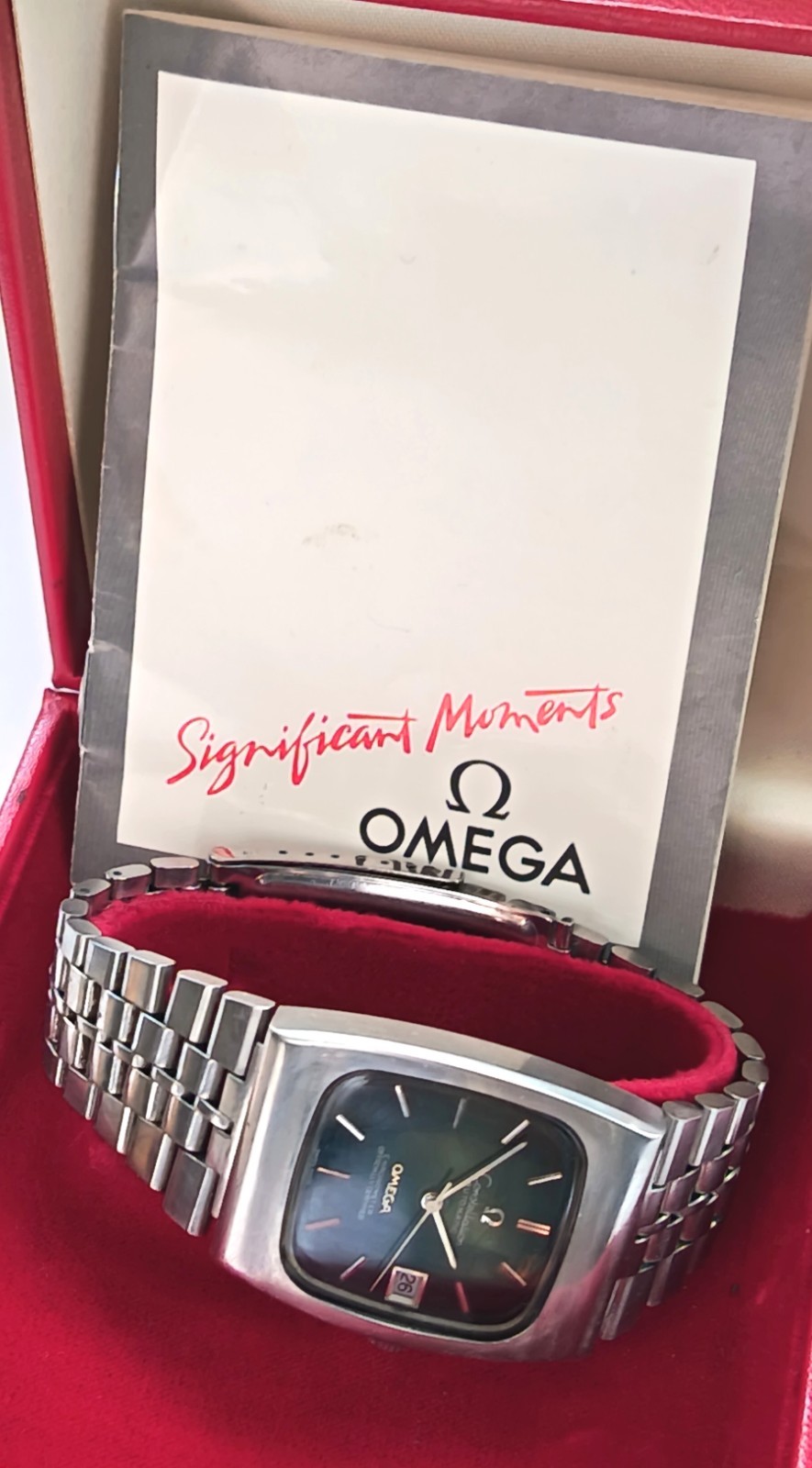 SWISS MADE OMEGA CONSTELLATION CRACKED SPIDER DIAL AUTOMATIC MEN'S VINTAGE WATCH