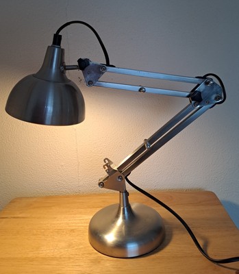Marks & Spencer Vintage-Stil Winkel Hebel gebürsteter Stahl Tisch Schreibtisch Arbeitslampe