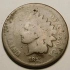 1873 Indian Head Cent Penny  Closed 3 Cull "Not Cleaned -Actual Coin Pictured"