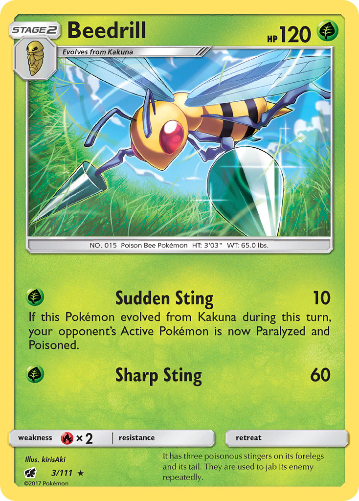 Beedrill 3/111 Crimson Invasion Rare Pokemon NM/M
