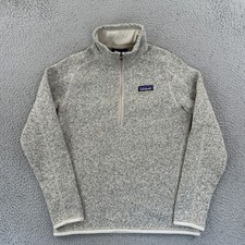 Patagonia Better Sweater Women Small Gray Fleece 1/4 Zip Hiking Pullover Outdoor
