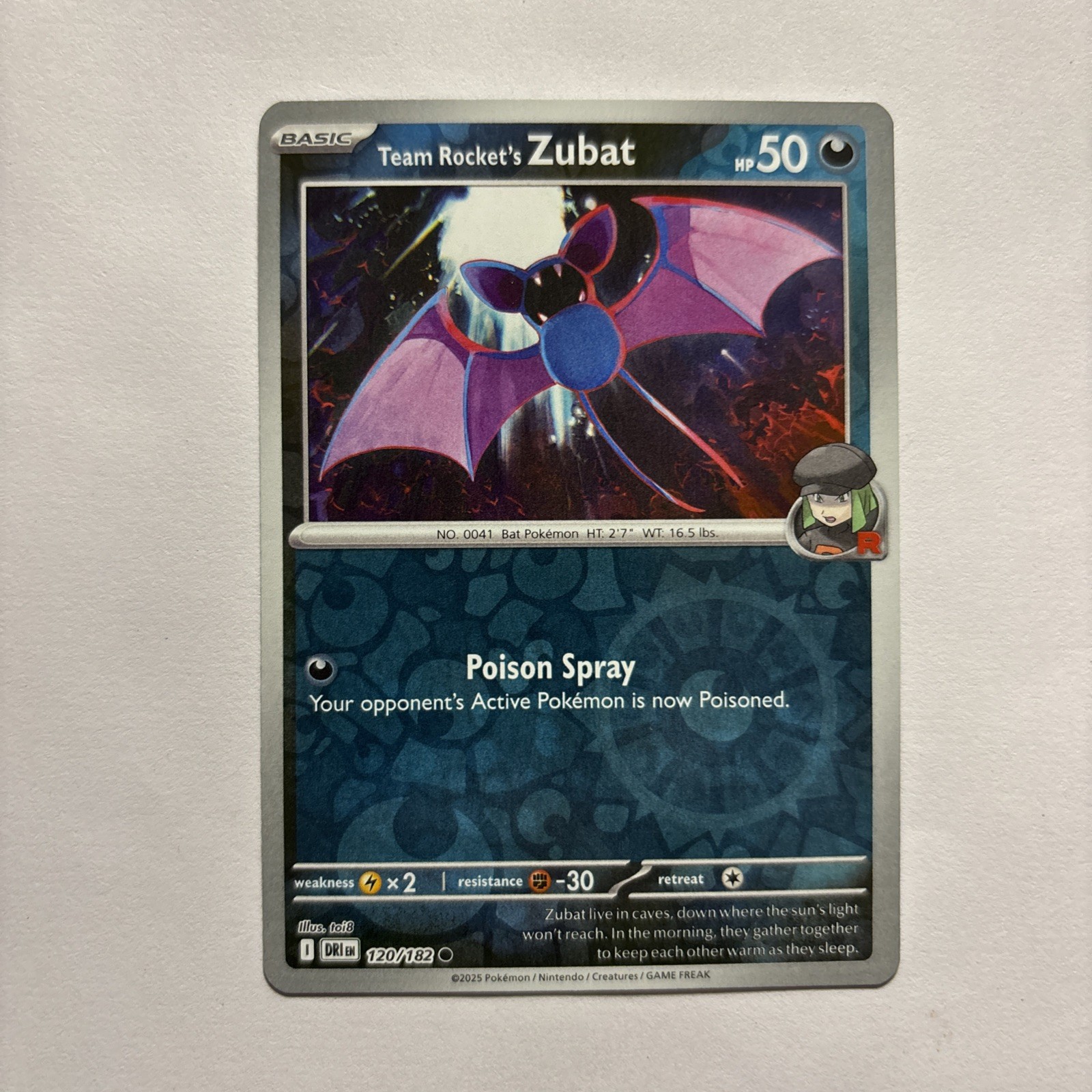 Team Rocket's Zubat (Reverse Holo) - 120/182 - Destined Rivals - NM/M - Pokemon