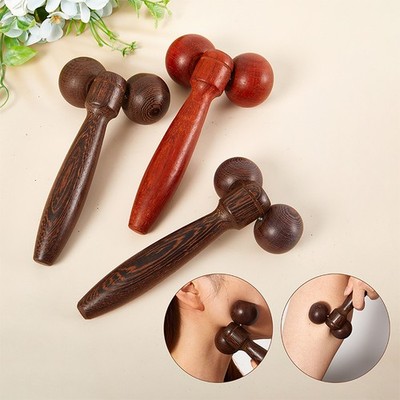 Wood Body Foot Reflexology Acupuncture Tool Therapy Scrap Face Massager RollerJI