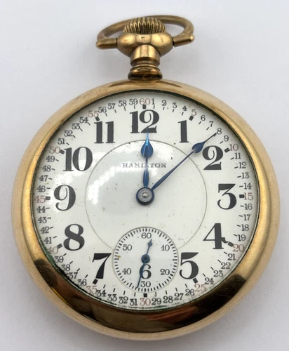 Hamilton 1921  Antique Mechanical Pocket Watch  21J  18s  1440077  DOESN'T WORK