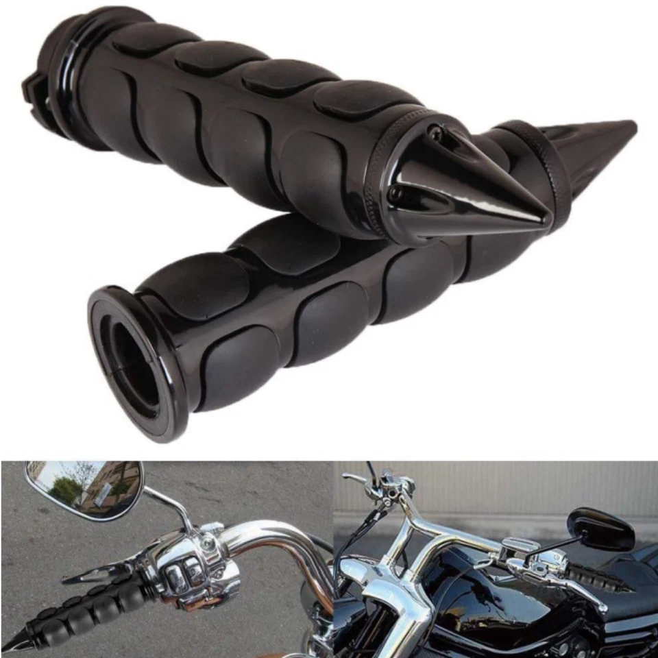 1" Motorcycle Handlebar Hand Grips For Harley Yamaha Road Star Silverado 99-06 - Imagem 2 de 4