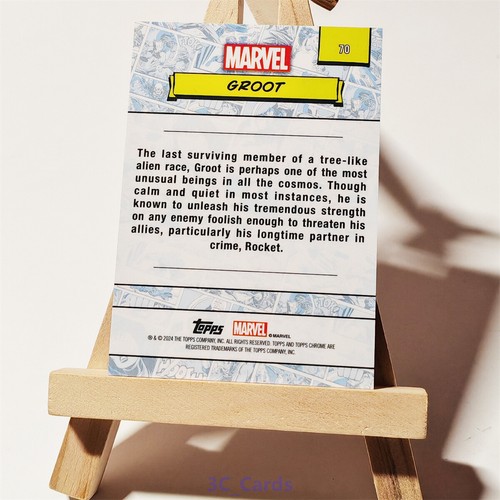 2024 Topps Chrome Marvel Sapphire Groot #70 - Picture 2 of 2