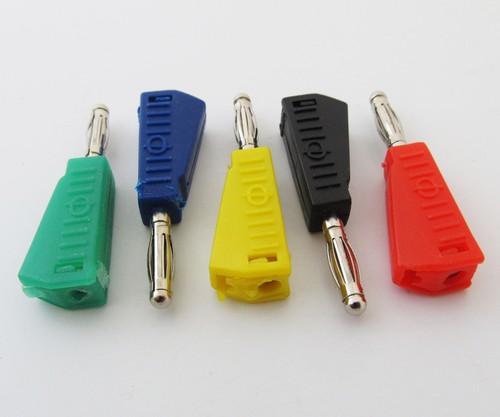 Optional 5 Color Nickel Plated 4mm Stackable Banana Male Test Plug Connector Lot - Picture 2 of 22