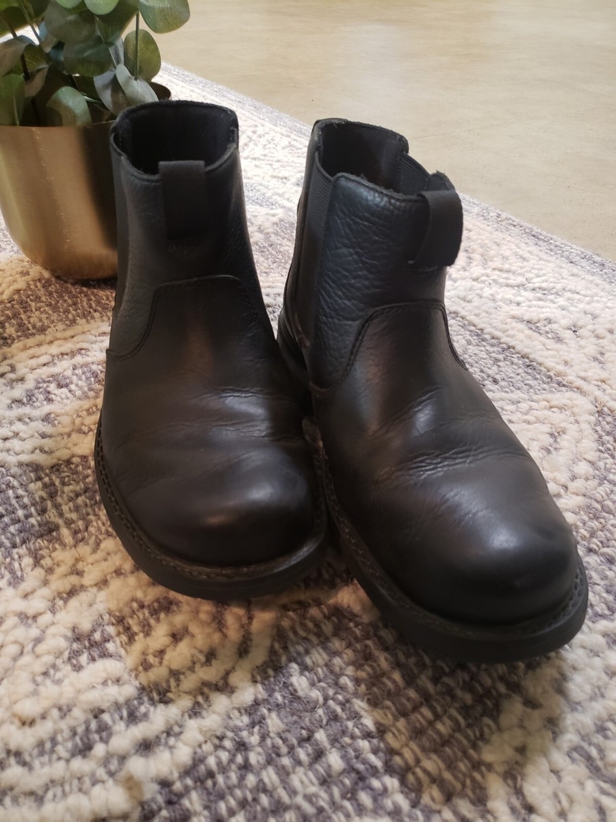 CLARKS 63224 Black Leather Pull On Ankle Chelsea Boots XTR 