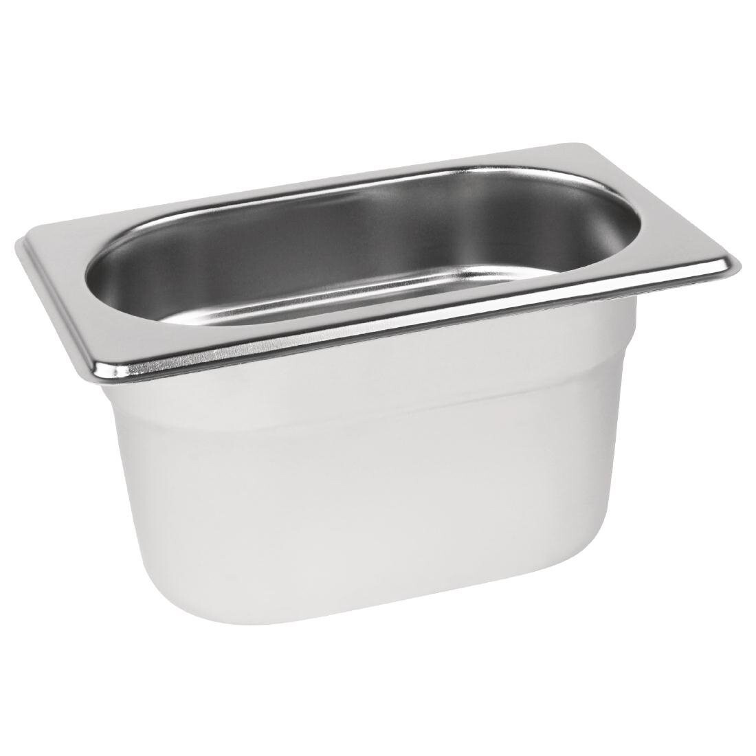 Vogue Stainless Steel 1/9 Gastronorm Tray 100mm K825