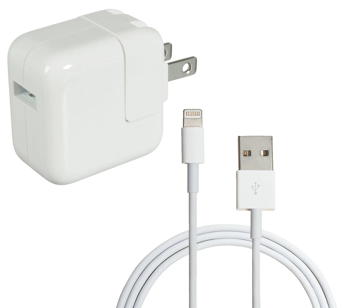 Original Apple 12W Wall Charger And 1M Lightning to USB Cable iPad's &  iPhones's | eBay