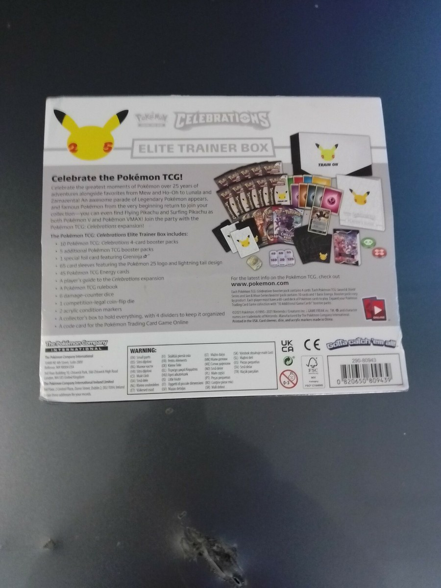 Nintendo Pokémon TCG Celebrations Elite Trainer Box 820650829437| eBay