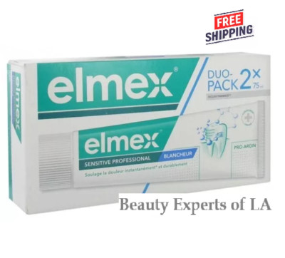 2 PACK Elmex Toothpaste Sensitive Professional Whiteness 75ml EXP 9/2028