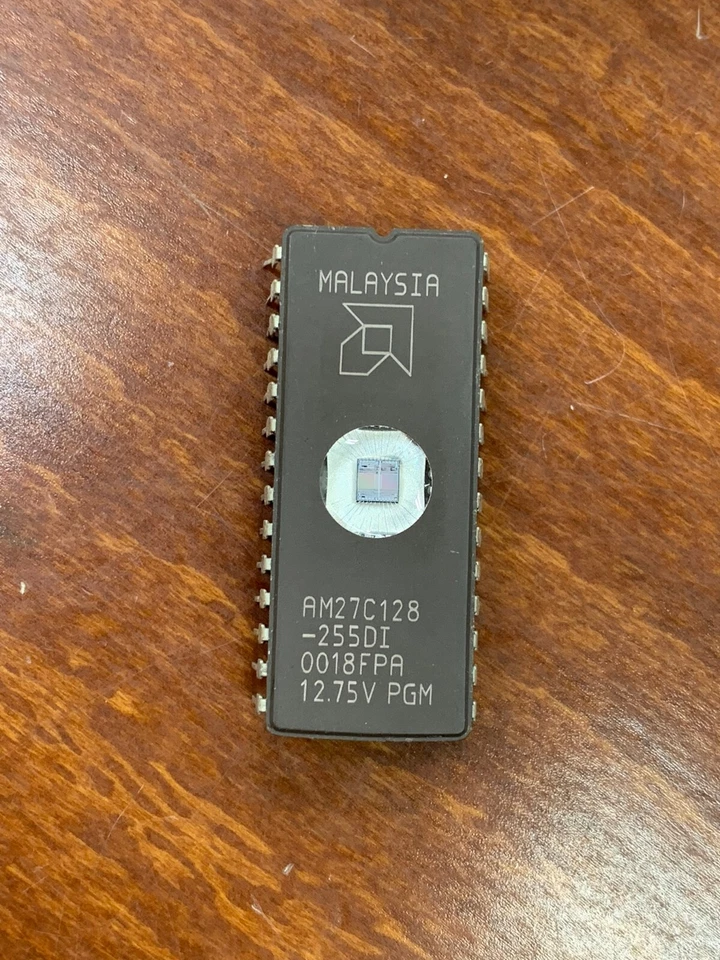 5-PCS AMD AM27C128255DI 16K x 8 28 Pin Ceramic DIP EPROMs UVPROM 250ns CDIP28 - Image 2 of 4