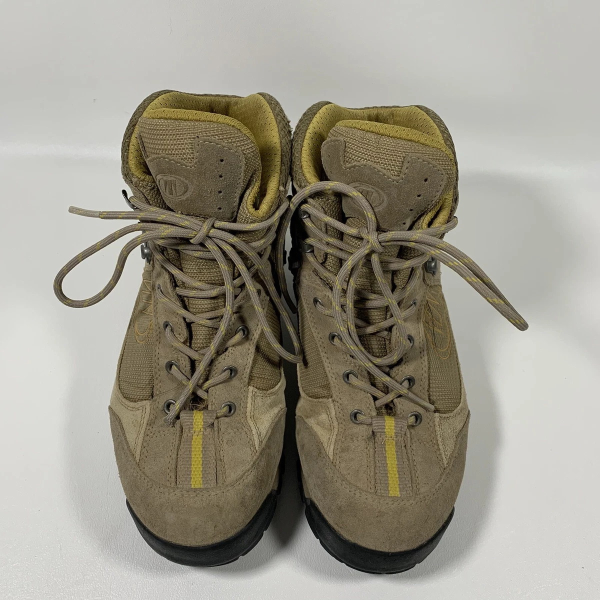 Tecnica Boots Womens 10 Beige Gore Tex Suede Hiking Trail