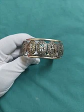 Gorgeous Egyptian Ankh Key in sequence Silver bracelet 100 % Egyptian handmade 