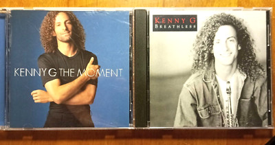 KENNY G- Lot of 2 Jazz Sax cds- THE MOMENT & BREATHLESS-  CHEEP!! 