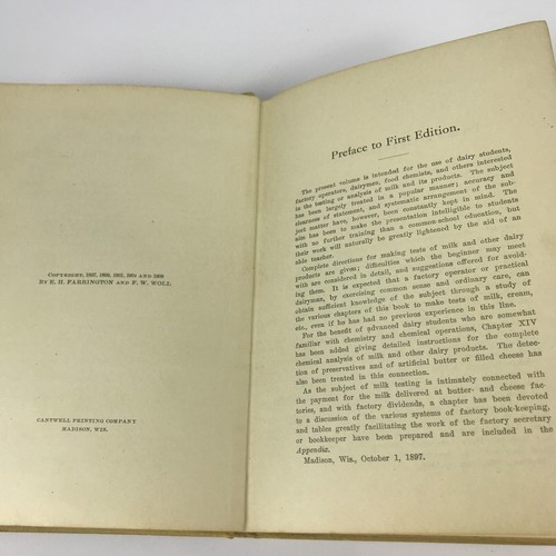 Testing Milk and It's Products by E.H. Farrington and F. W.Woll 1910 VTG Dairy - Foto 8 di 16
