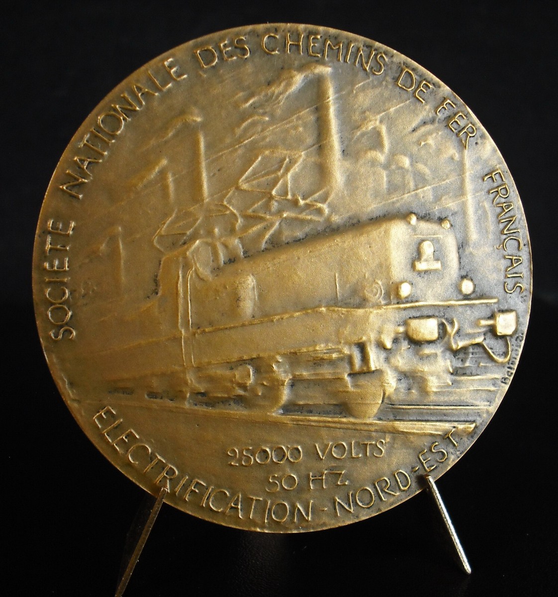 Medal Thionville Train Electrification 1955 Railways SC
